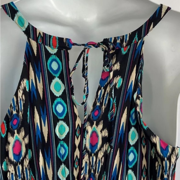 HALTER DRESS MOSSIMO. TIES ON BACK, ELASTIC WAIST, FLOWY RUFFLED HEM. BOHO. NWT - Picture 13 of 14